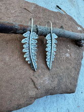Load image into Gallery viewer, Handmade Small Fern Leaf Earrings
