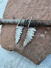 Load image into Gallery viewer, Handmade Small Fern Leaf Earrings
