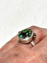 Load image into Gallery viewer, Hubei Turquoise Ring with Bronze Bitlets
