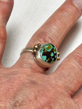 Load image into Gallery viewer, Hubei Turquoise Ring with Bronze Bitlets
