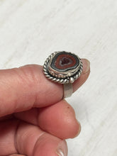 Load image into Gallery viewer, Tabasco Geode Ring with Red Agate Size 6-7
