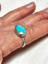 Load image into Gallery viewer, Amazonite Teardrop Ring with Arrow Band
