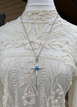Load image into Gallery viewer, CLEARANCE Blue Turquoise Cross Necklace
