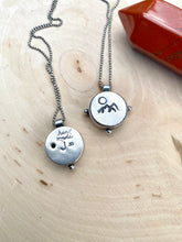 Load image into Gallery viewer, CLEARANCE FULL MOON OVER MOUNTAINS HOLLOW PRAYER BOX NECKLACE
